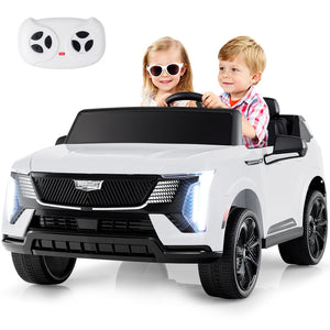 24V Ride on Truck 2-Seater Licensed Cadillac with Remote Control-White view 2