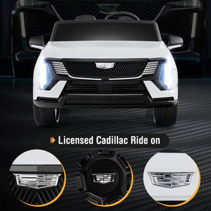 24V Ride on Truck 2-Seater Licensed Cadillac with Remote Control-White view 9