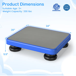 24x20 inches Kids Rebounder Bouncing Board with Elastic Rope for Ages 3+-Blue view 4