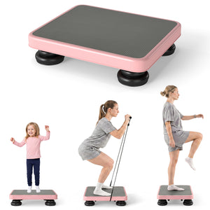 24x20 inches Kids Rebounder Bouncing Board with Elastic Rope for Ages 3+-Pink view 3