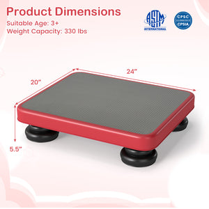 24x20 inches Kids Rebounder Bouncing Board with Elastic Rope for Ages 3+-Red view 4