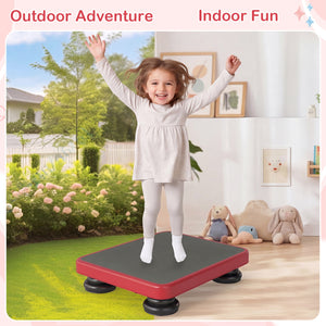 24x20 inches Kids Rebounder Bouncing Board with Elastic Rope for Ages 3+-Red view 5