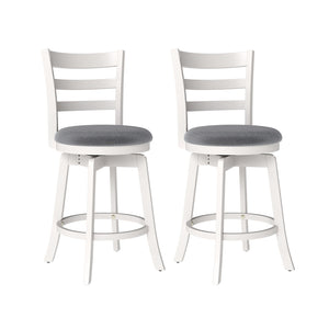 25 inches/30.5 inches Swivel Barstools Set of 2, 360° Rotating Bar/Counter Height Chairs with Upholstered Seat-25 Inch