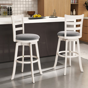 25 inches/30.5 inches Swivel Barstools Set of 2, 360° Rotating Bar/Counter Height Chairs with Upholstered Seat-30.5 Inch view 3