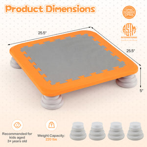 25.5 Inch Kids Mini Trampoline with 4 Removable and Non-Slip Foot Pads-Orange view 5