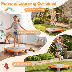 25.5 Inch Kids Mini Trampoline with 4 Removable and Non-Slip Foot Pads-Orange view 8