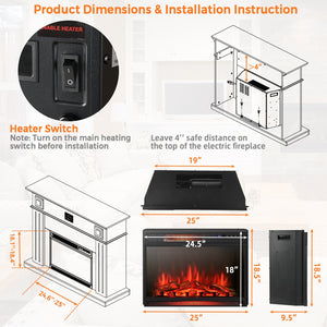 25 Inches Recessed Electric Heater view 4
