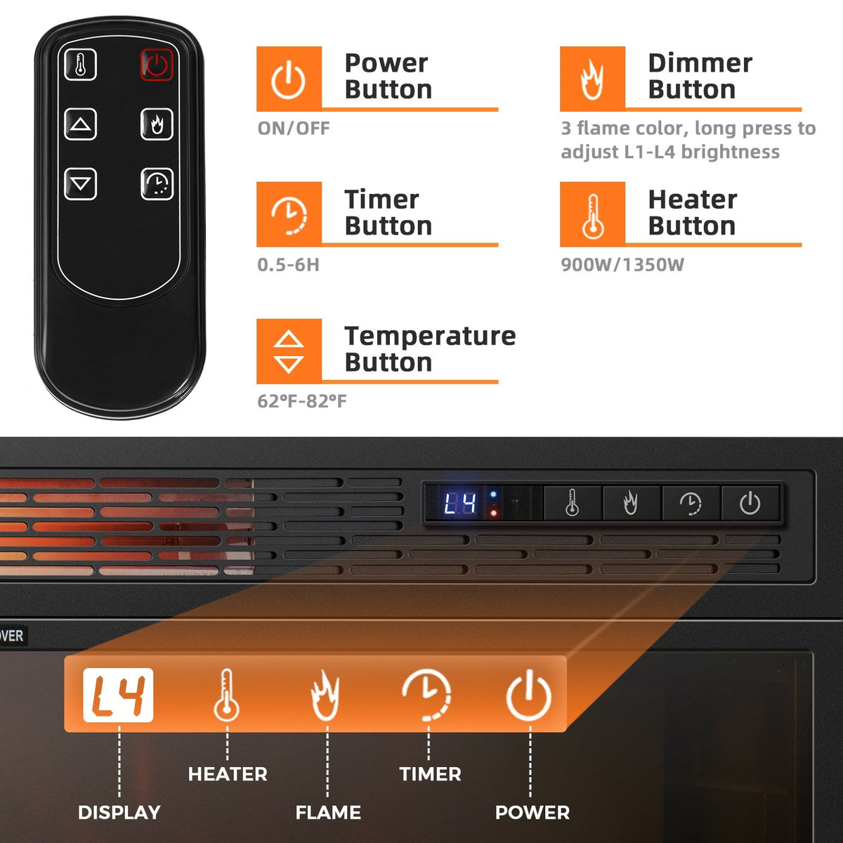 25 Inches Recessed Electric Heater view 6