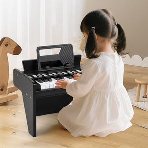 25 Keys Kids Piano Keyboard with Adjustable Speed and Volume-Black view 3