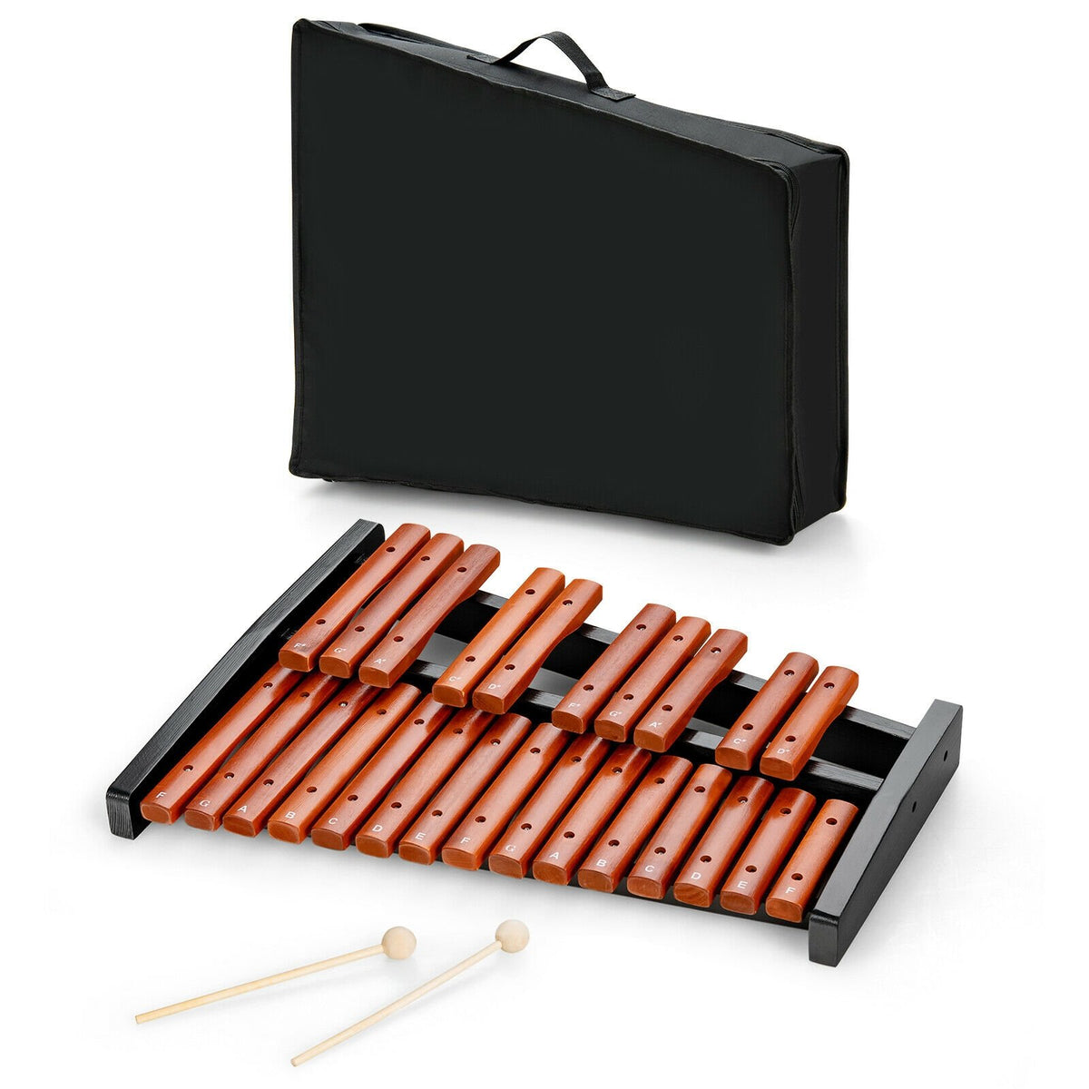 25 Notes Xylophone Wooden Percussion Educational Instrument with 2 Mallets view 7