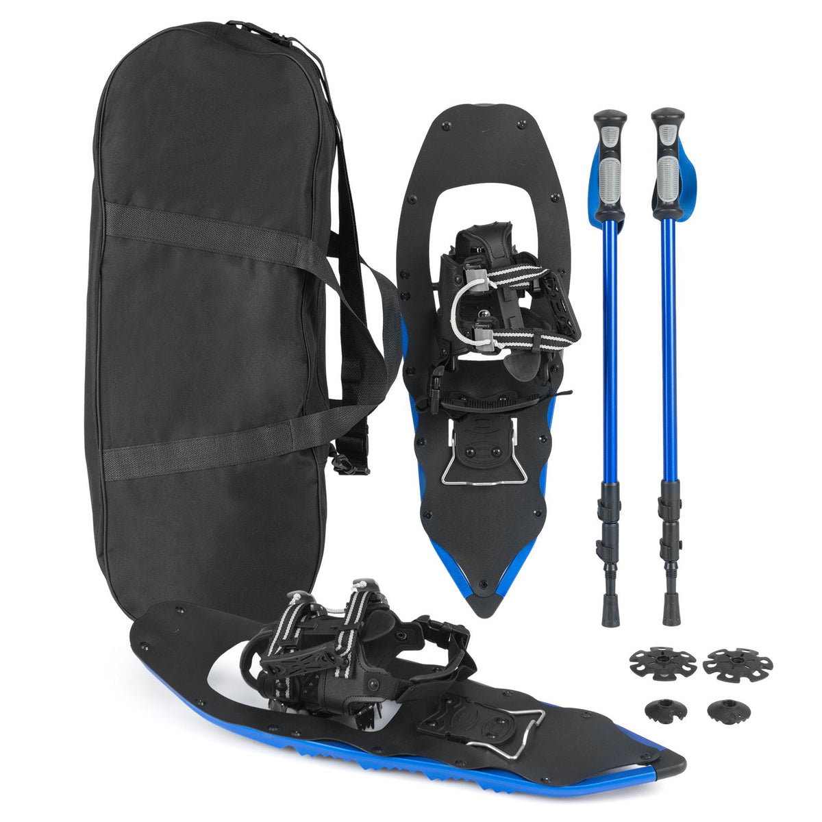 25” Snowshoes with Trekking Poles-Blue