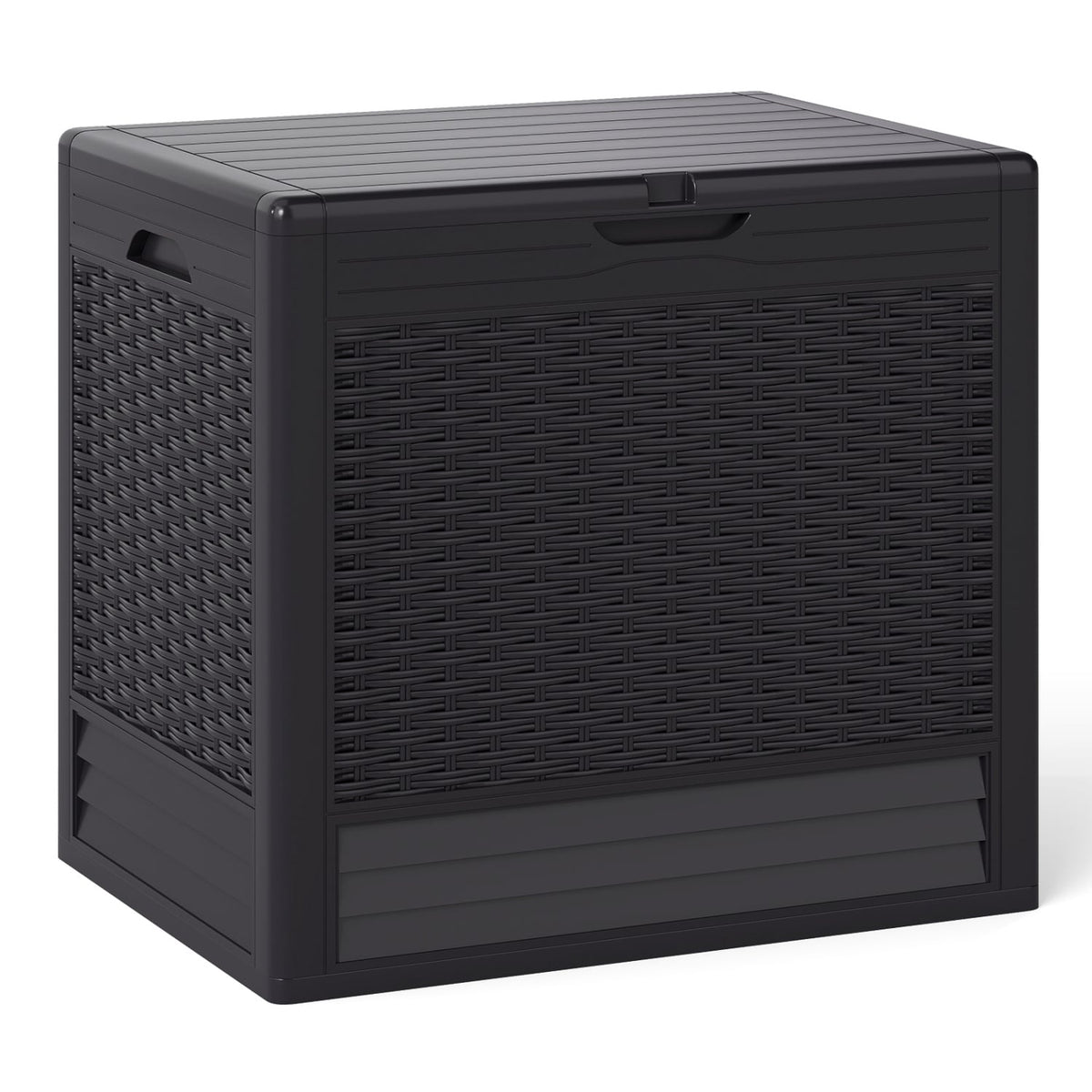 25 Gallon Outdoor Storage Box with Rattan Patterns-Brown