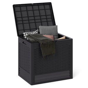 25 Gallon Outdoor Storage Box with Rattan Patterns-Brown view 4