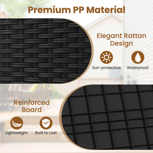 25 Gallon Outdoor Storage Box with Rattan Patterns-Black view 6