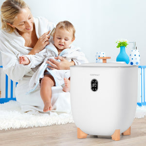 25L Towel Warmer Bucket with 2 Temperature Settings and Auto Shut Off-White view 3
