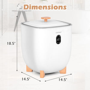 25L Towel Warmer Bucket with 2 Temperature Settings and Auto Shut Off-White view 5