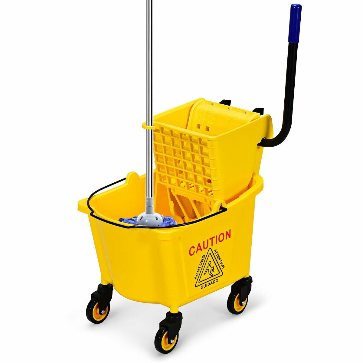 26 Quart Side Press Wringer Commercial Mop Bucket view 3