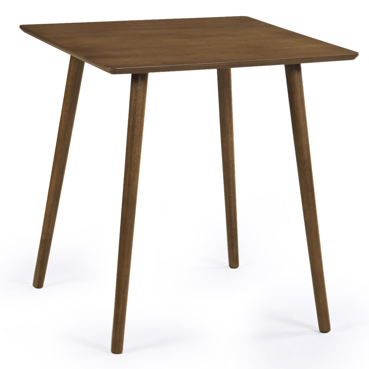 27.5 Inch Small Square Wooden Dining Table for 2-4 People Space-Saving Dining Room Table-Walnut view 4