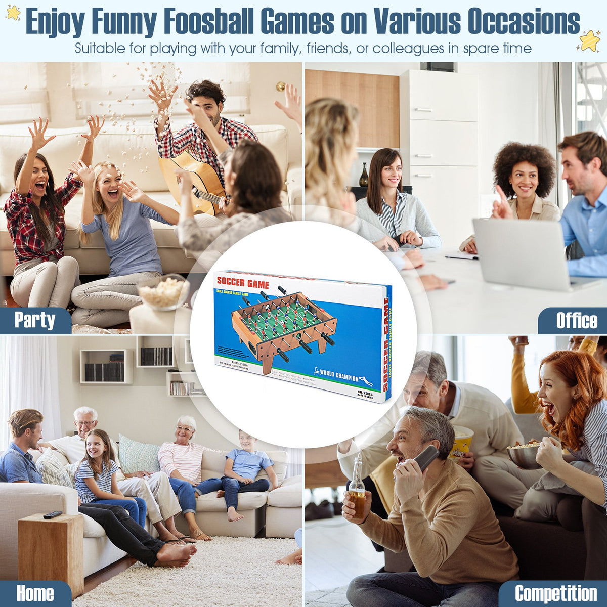 27 Inch Indoor Competition Game Foosball Table with Legs view 8