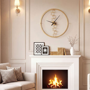 27 Inch Large Wall Clock for Living Room Bedroom Kitchen-Yellow view 2