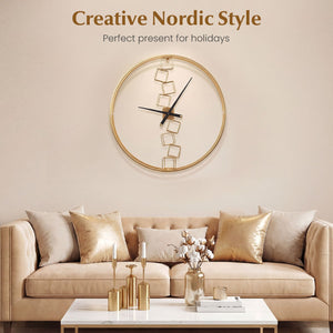 27 Inch Large Wall Clock for Living Room Bedroom Kitchen-Yellow view 6