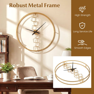 27 Inch Large Wall Clock for Living Room Bedroom Kitchen-Yellow view 7