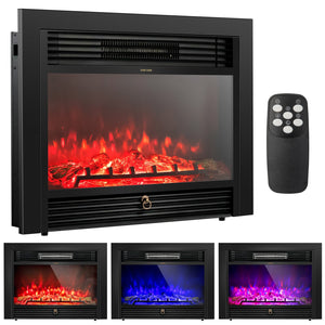 28.5 Inch Electric Fireplace Recessed with 3 Flame Colors view 4
