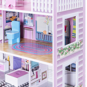 28 Inch Pink Dollhouse with Furniture view 7