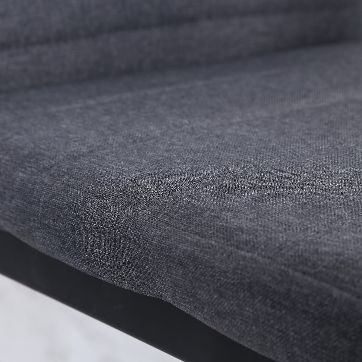 Modern Dining Chairs Set of 4, Upholstered Linen Fabric Kitchen Chairs with Channel Tufting and Metal Legs for Living Room, Dining Room, Bedroom, Grey