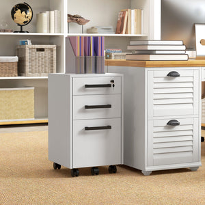 Lockable Vertical File Cabinet with Lock, 3 Drawer Filing Cabinet with Hanging Bars for Letter and A4 Size – view 14