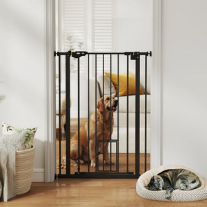 41" Easy Open Indoor Dog Gates for Doorways, House, Stair - Black – view 7