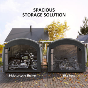 Bike Storage Shed Tent, Portable and Waterproof with 210D Oxford Fabric and Carry Bag for 3-4 Bicycles – view 3