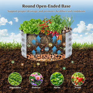 2 Pack Galvanized Raised Garden Bed Kit with Open-Ended Base-Silver view 7