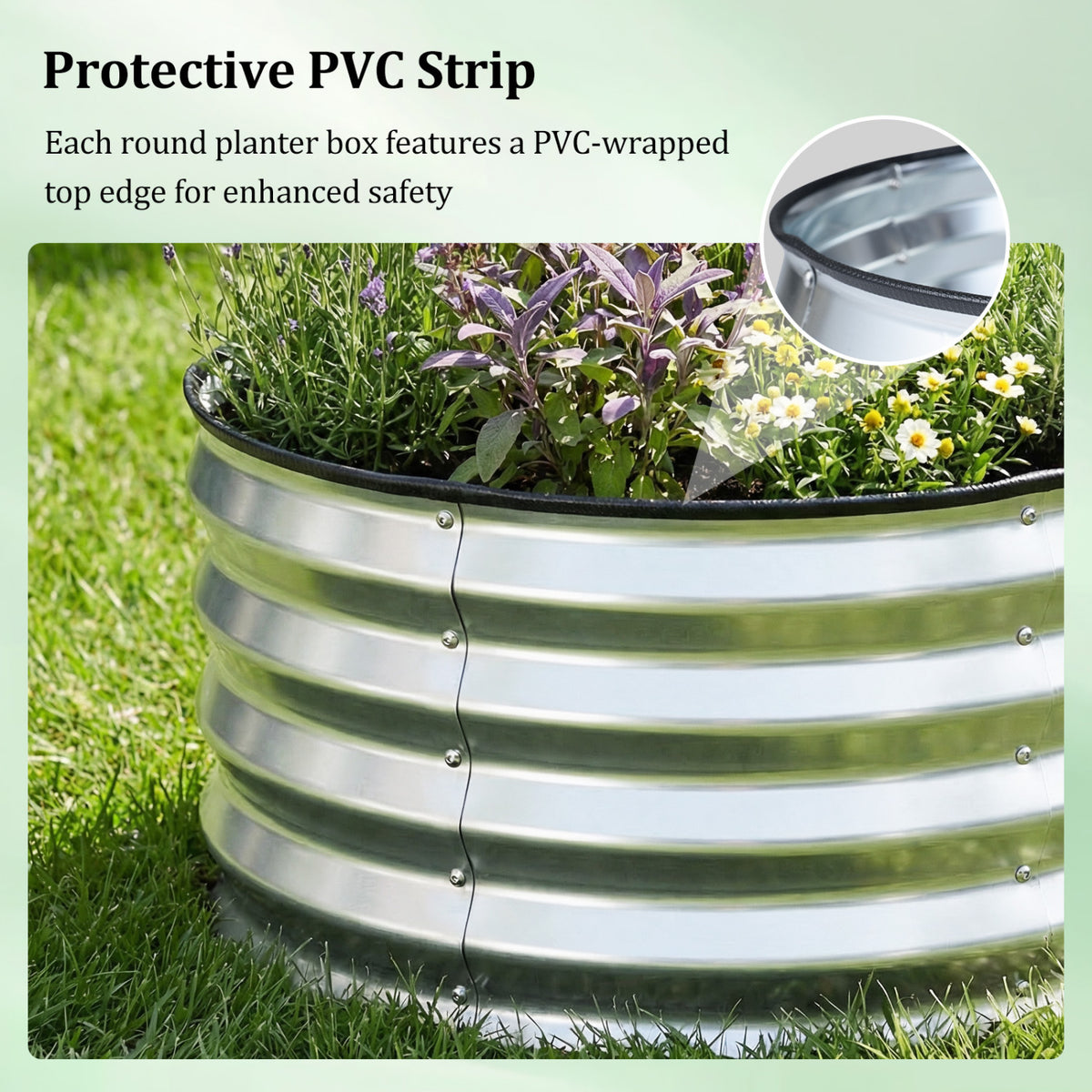 2 Pack Galvanized Raised Garden Bed Kit with Open-Ended Base-Silver view 9