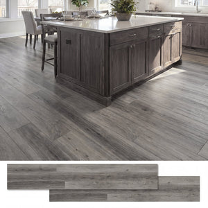 2 Pieces Floor Tile Vinyl Flooring Waterproof Vinyl Plank Flooring-Gray view 5