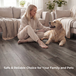 2 Pieces Floor Tile Vinyl Flooring Waterproof Vinyl Plank Flooring-Gray view 6