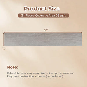 2 Pieces Floor Tile Vinyl Flooring Waterproof Vinyl Plank Flooring-Gray view 4