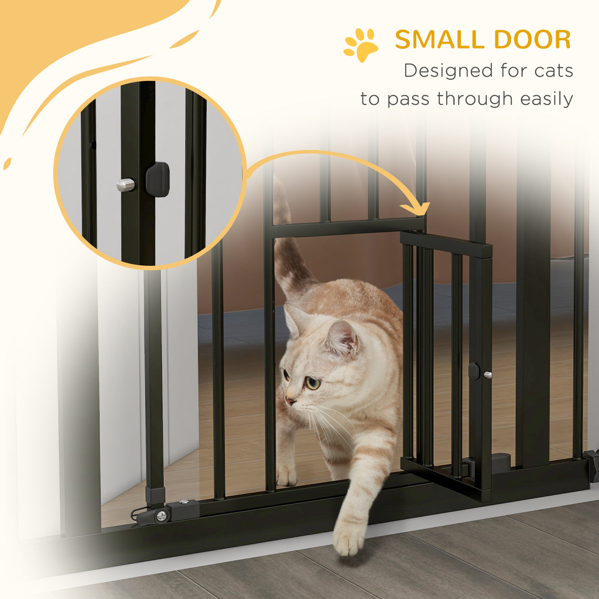 36" Easy Open Indoor Dog Gates for Doorways, House, Stair - White – view 13