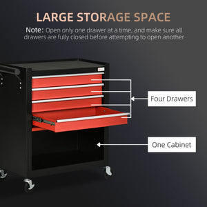 4-Drawer Tool Chest with 4 Wheels, Rolling Tool Box and Storage Cabinet – view 3