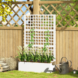 Galvanized Raised Garden Bed Planter Box with Trellis for Climbing Plants, Vegetable, Vines – view 42