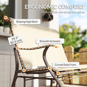 2-Person Outdoor Glider Chair, Patio Glider Rocking Chair with Mesh Seat and Backrest – view 5