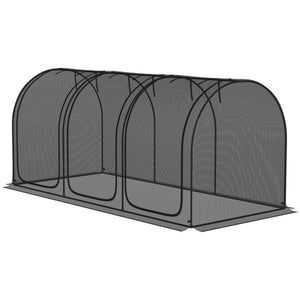 8' x 4' Crop Cage, Garden Plant Protector, with 2 Zippered Doors and 6 Ground Stakes, for Garden, Yard – view 8