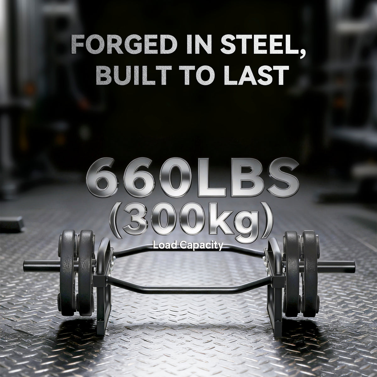 Soozier Trap Bar, Olympic Deadlifting Bar, 2" Hex Barbell Bar for Deadlifts and Shrugs, 660 lbs Capacity, Black