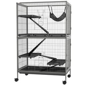 5-Tier Rolling Small Animal Cage, Deluxe Guinea Pig Cage, Ferret Cage for Mink Chinchilla Kitten Rabbit – view 8