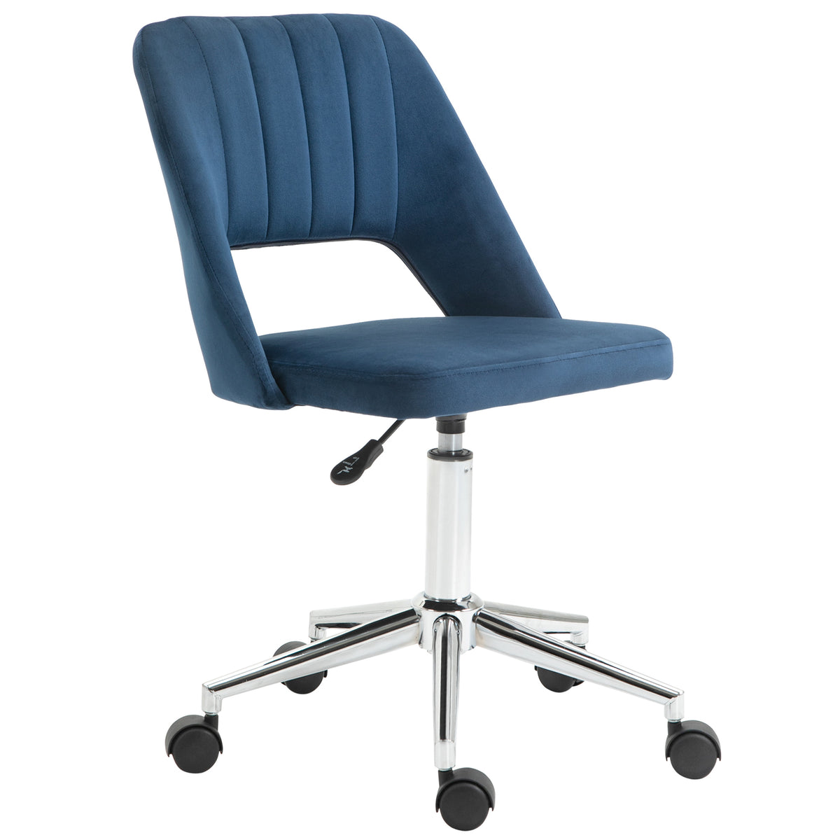 Mid Back Office Chair Velvet Fabric Swivel Scallop Shape Computer Desk Chair, Green – view 29