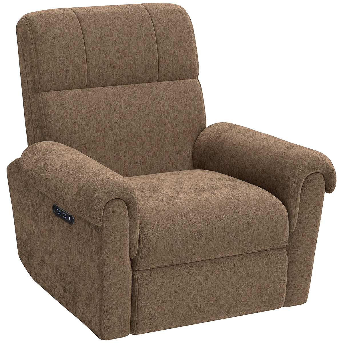 Power Recliner Chair, Fabric Upholstered Recliner Chair with USB Ports, Swivel and Rocking Function – view 15