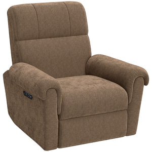 Power Recliner Chair, Fabric Upholstered Recliner Chair with USB Ports, Swivel and Rocking Function – view 15