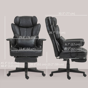 Big and Tall Office Chair with Foot Rest, 400LBS High Back Desk Chair with Padded Armrests, Lumbar Support – view 2