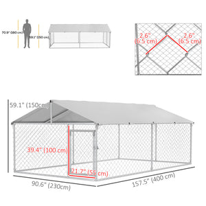 13.1' x 7.5' x 4.9' Outdoor Dog Kennel Dog Run with Waterproof – view 2