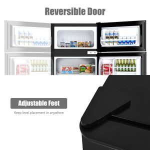 3.2 cu ft. Compact Stainless Steel Refrigerator-Black view 9